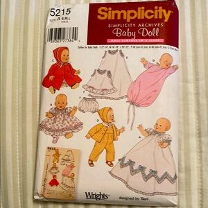 Simplicity Baby Doll Clothing Patterns